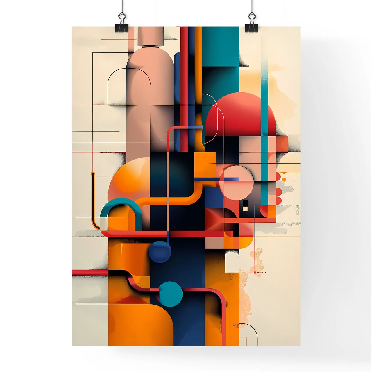Modern Industrial Artwork Poster