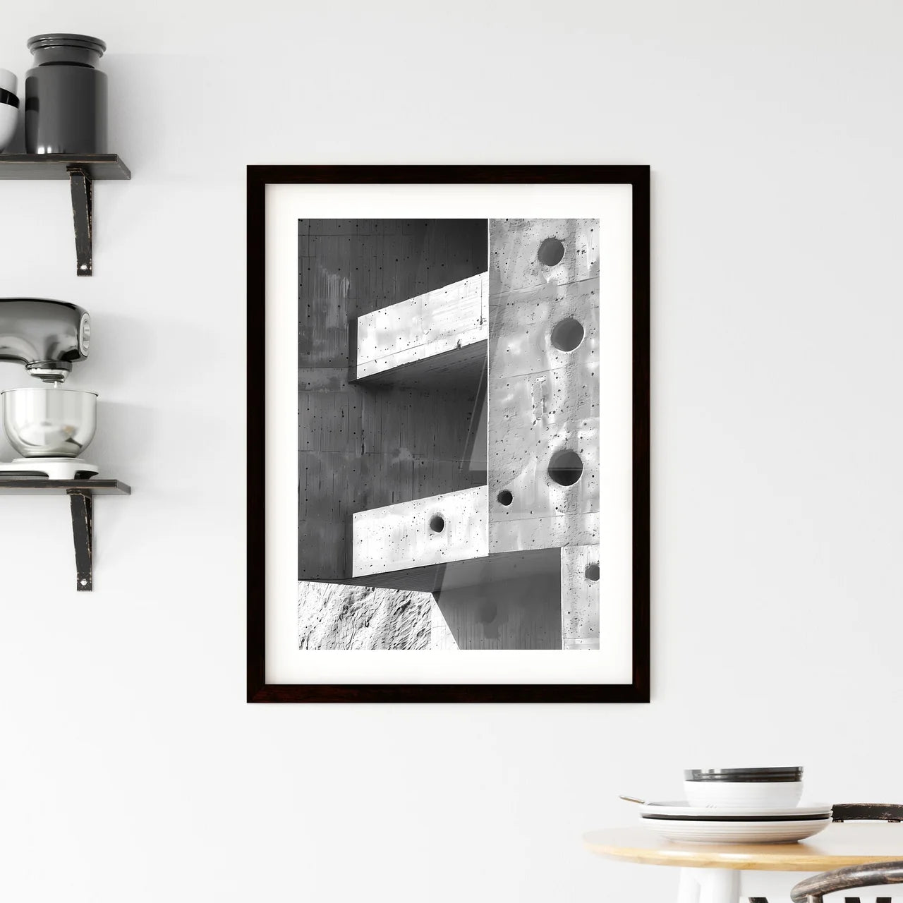 Concrete Art Brutalist Building Facade Close Up Custom Print
