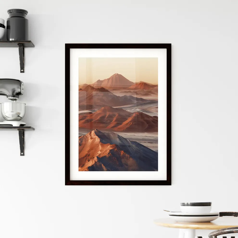 Panoramic Desert Artwork Framed Print