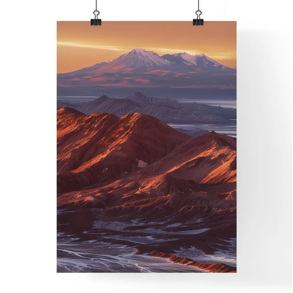 Colorful Sunset Landscape Painting Poster