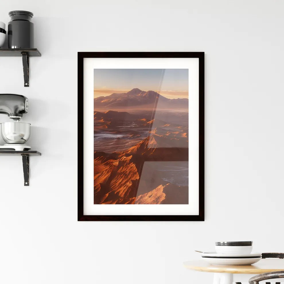 Aerial Artistic Landscape Framed Print