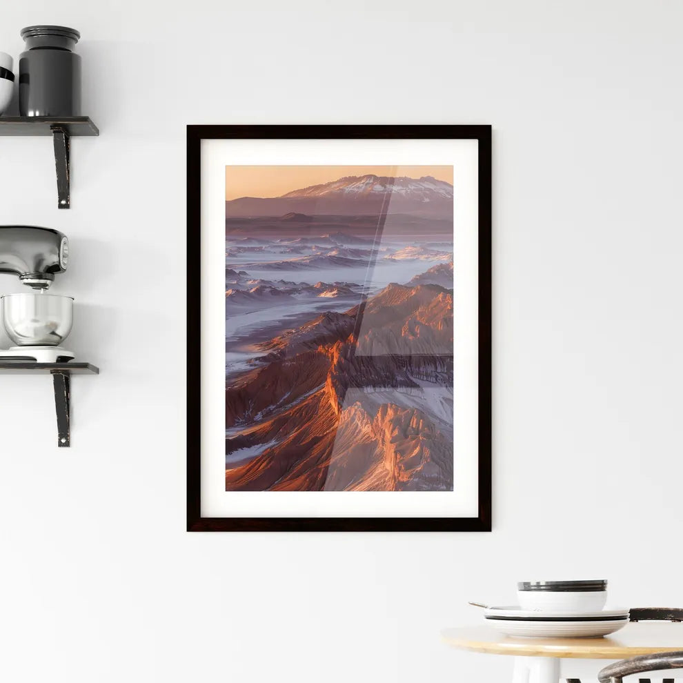 Vibrantly Painted Aerial Landscape of the At Framed Print