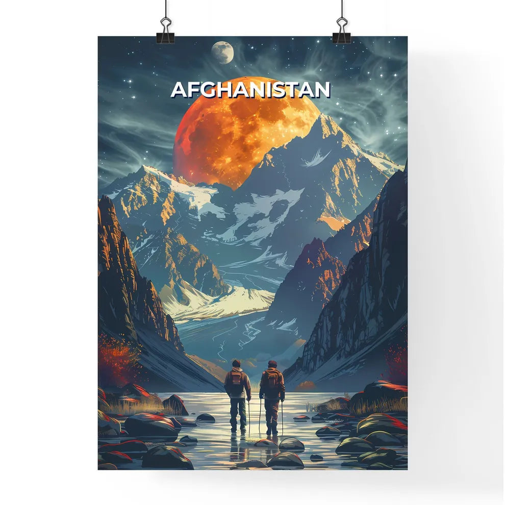 Vibrant Afghanistan Painting Showcasing a Mo Poster
