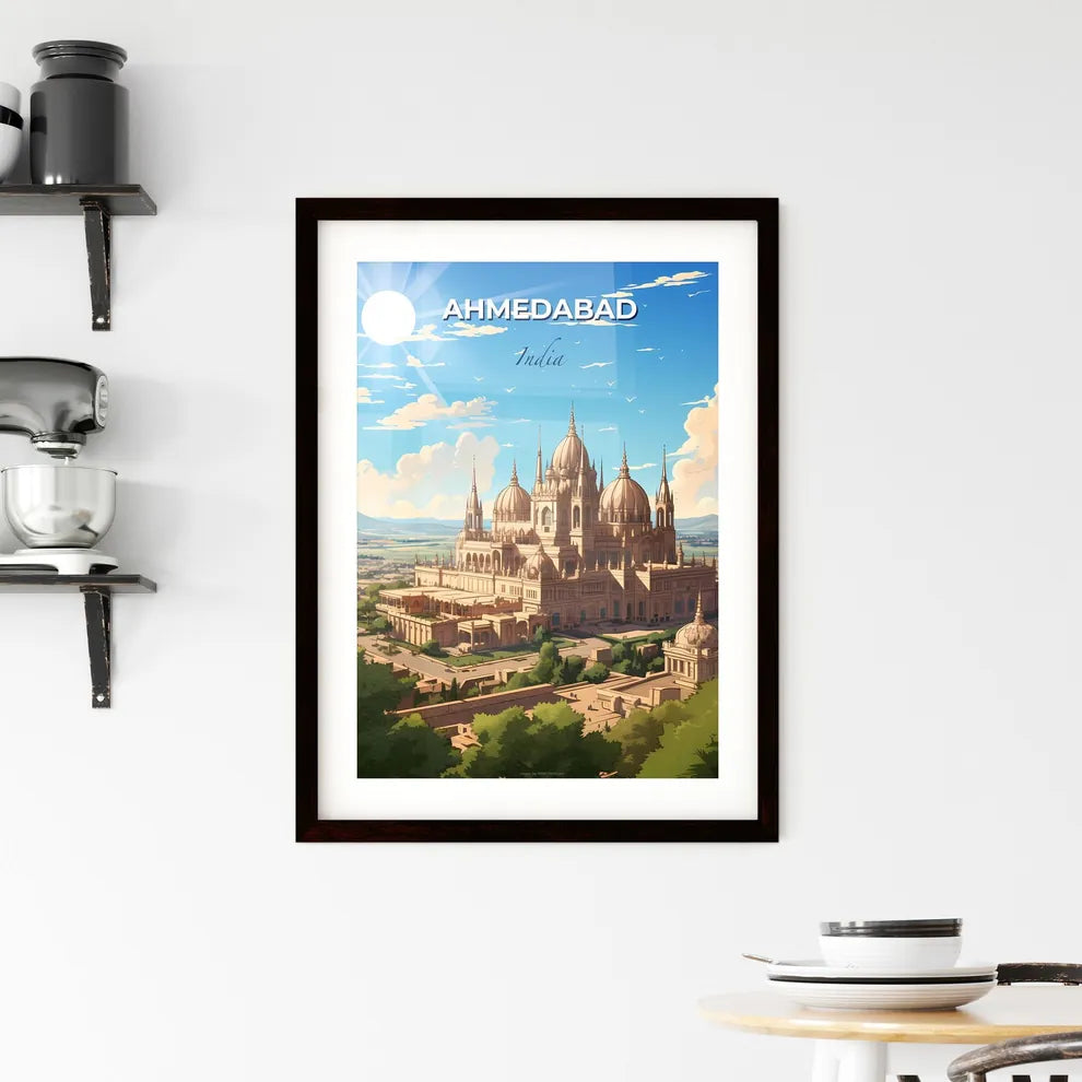 Vibrant Skyline Painting of Ahmedabad, India's Towers and Architecture Default Title