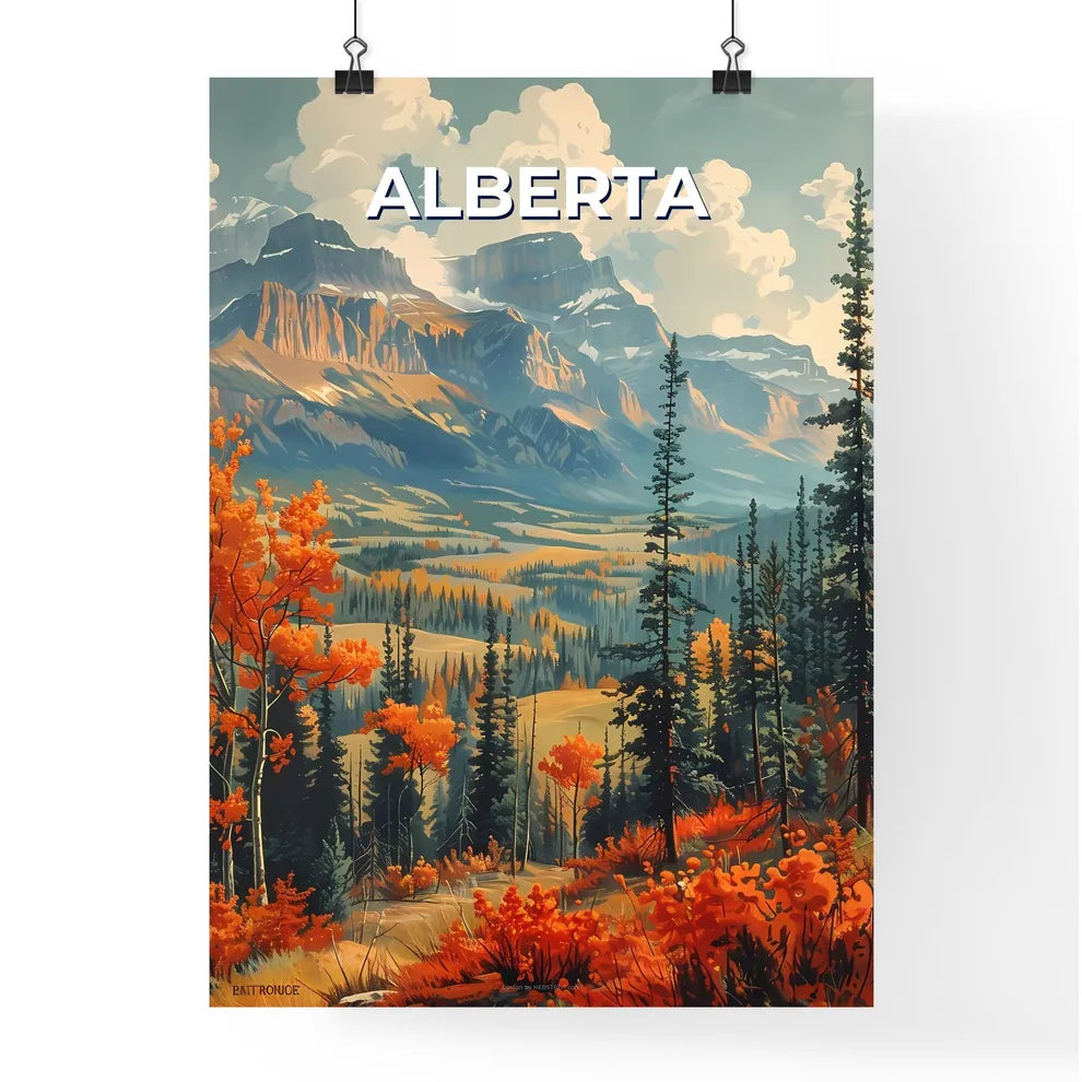 Vibrantly Painted Landscape Depicting the Mo Poster