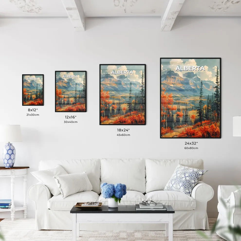 Vibrantly Painted Landscape Depicting the Mo - Kitchen Hangings