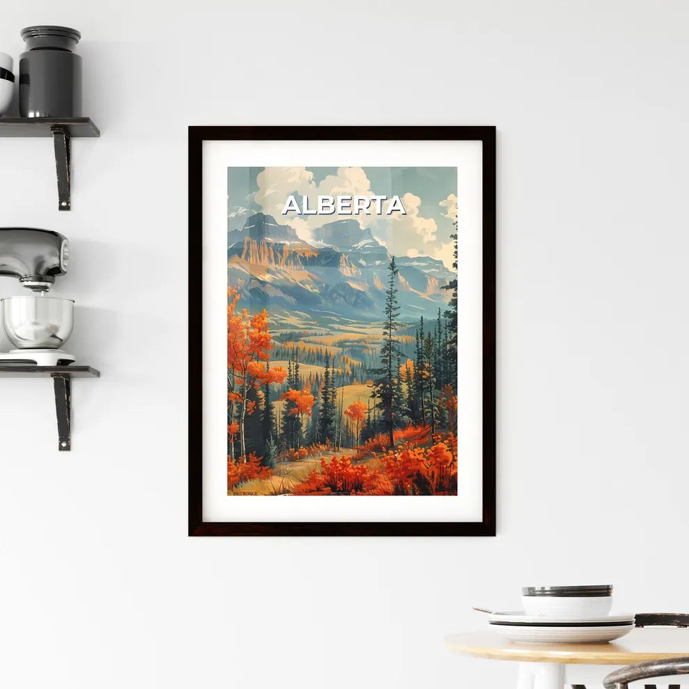 Vibrantly Painted Landscape Depicting the Mo Framed Print