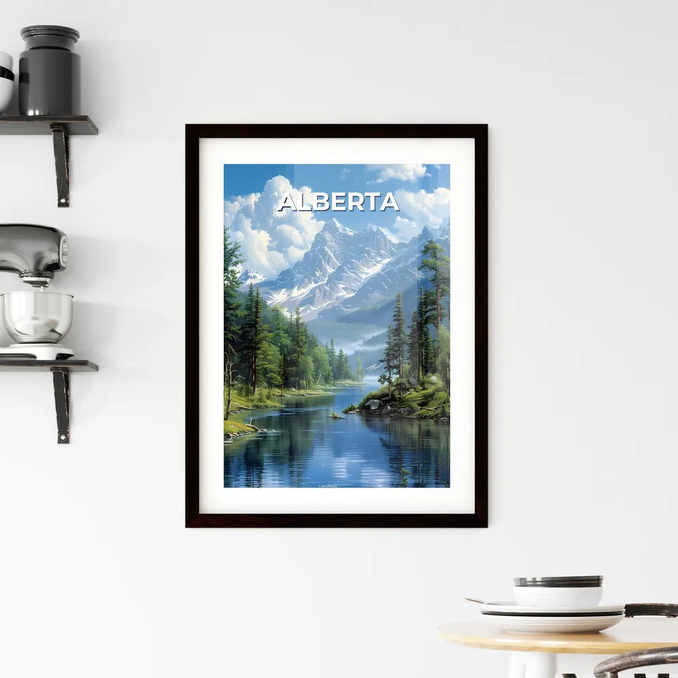 River Landscape Painting Framed Print
