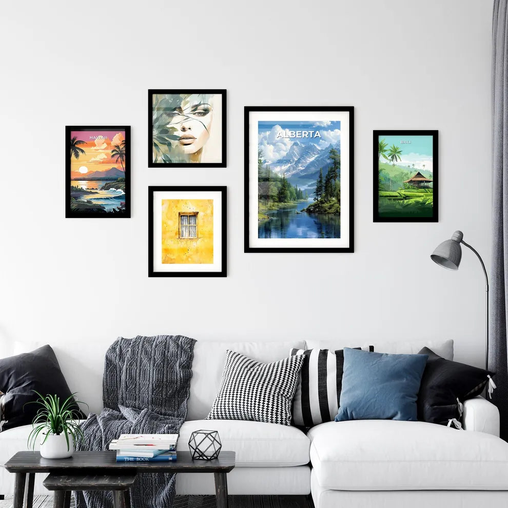 River Landscape Painting Wall Art