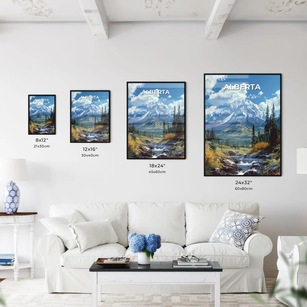 Vibrant Artistic Mountain Valley River Lands - Kitchen Hangings