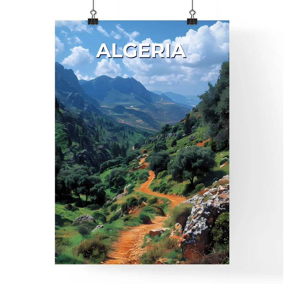 Vibrant Valley Landscape Artwork of Algeria Poster