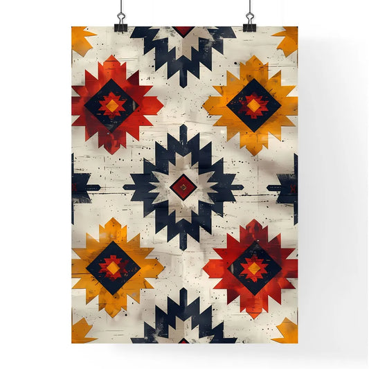Tribal Abstract Seamless Background with Nat Poster
