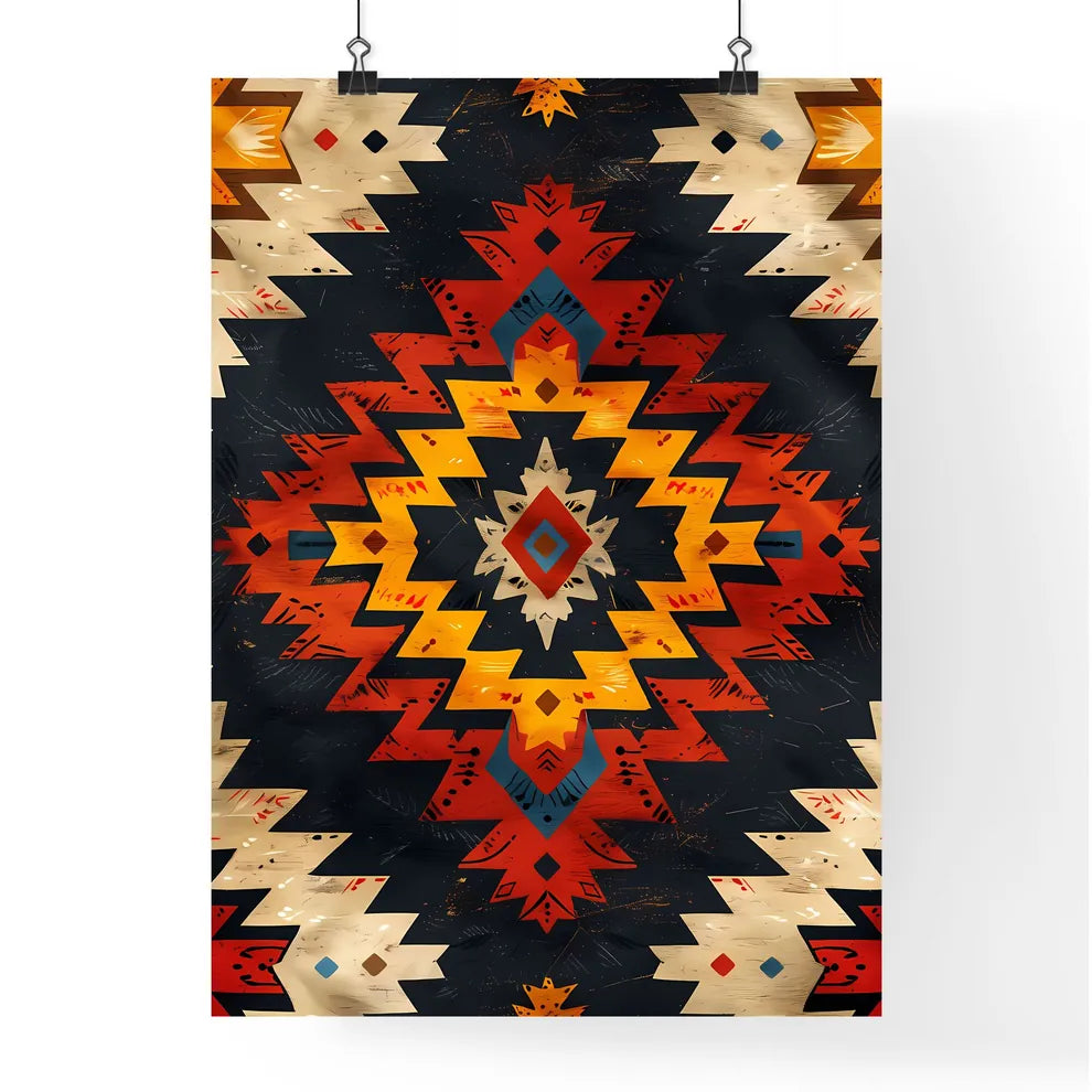 Vibrant Artistic Seamless Pattern Featuring  Poster