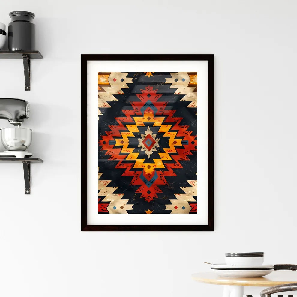 Vibrant Artistic Seamless Pattern Featuring  Framed Print