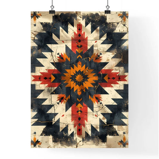 Pixelated Geometric Tessellated Abstract Bac Poster