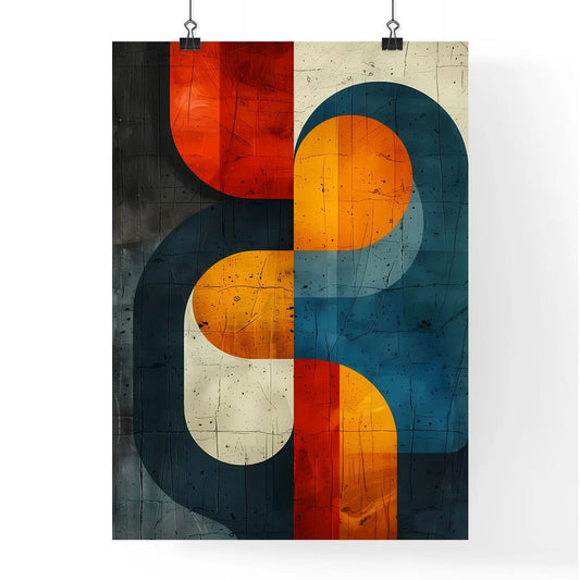 Abstract Geometric Pixel Art Masterpiece Poster