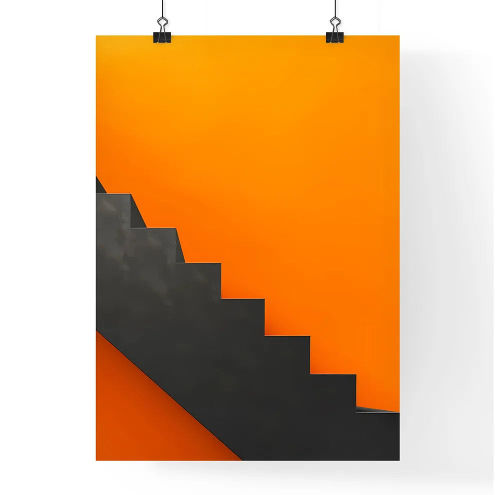 Abstract De Stijl Staircase Painting Composi Poster