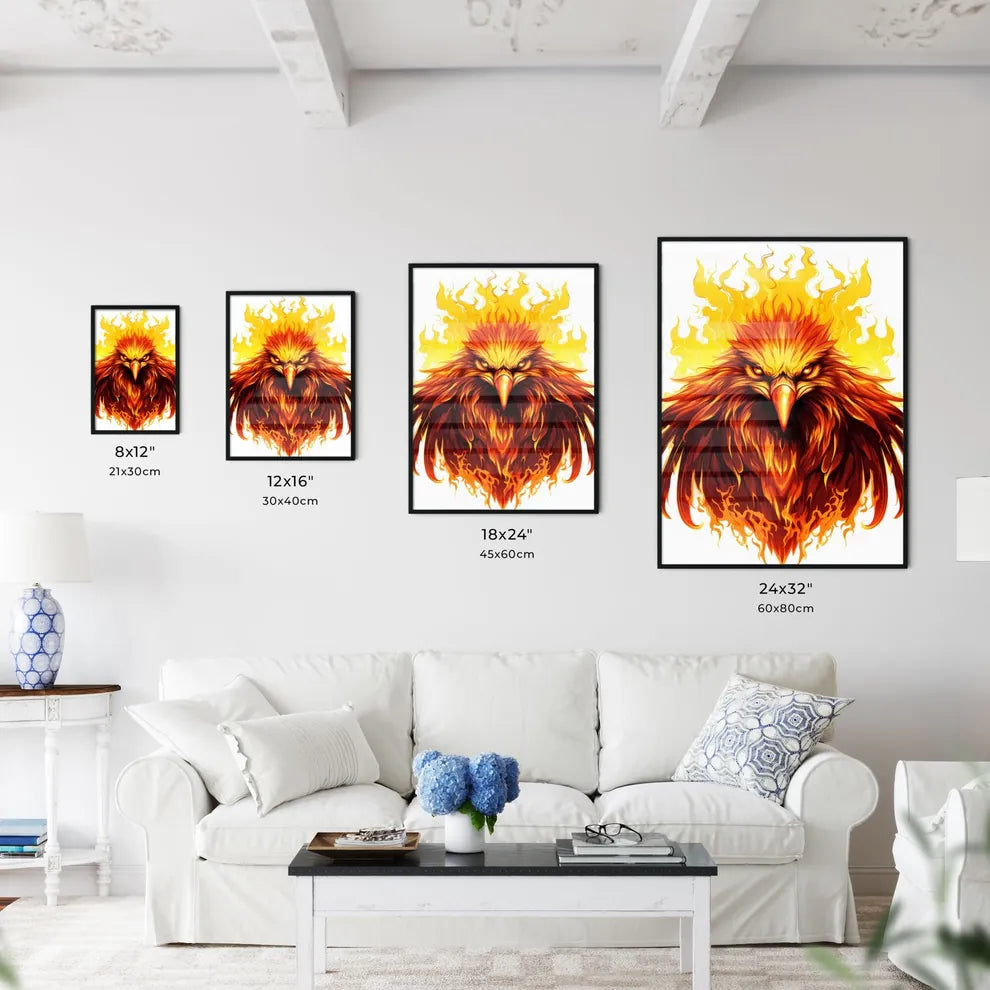 Vibrant Art of Eagle Soaring  Size Chart