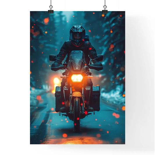 Moto-Carrier on a Snowy Journey Poster