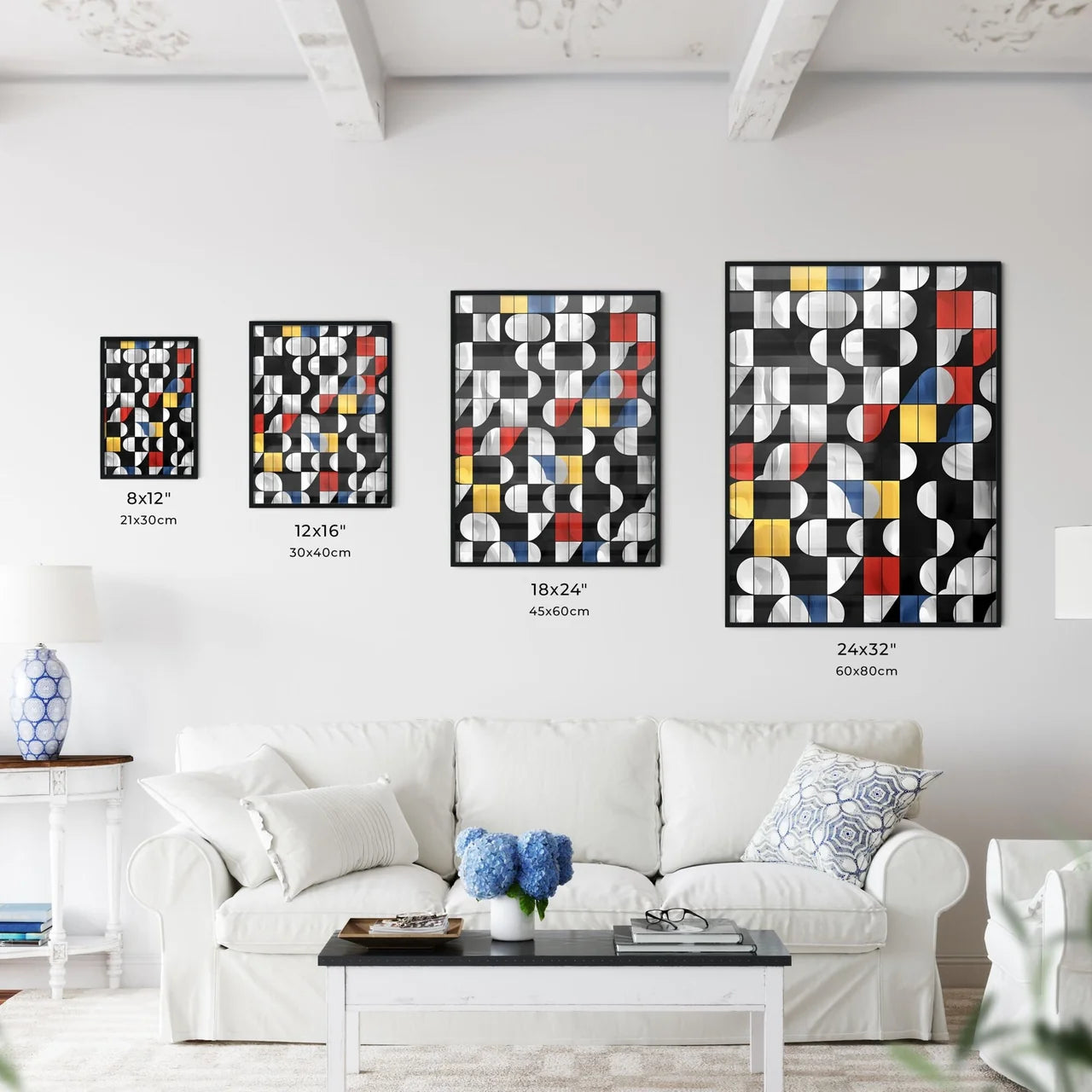 Colorful Geometric Abstract Art - Kitchen Hangings