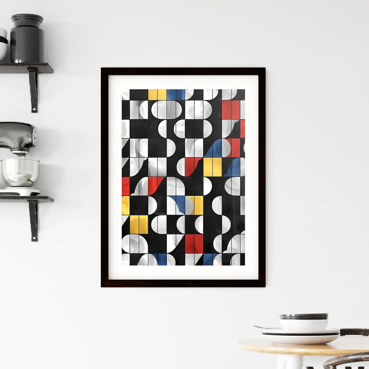 Colorful Geometric Abstract Art Framed Print