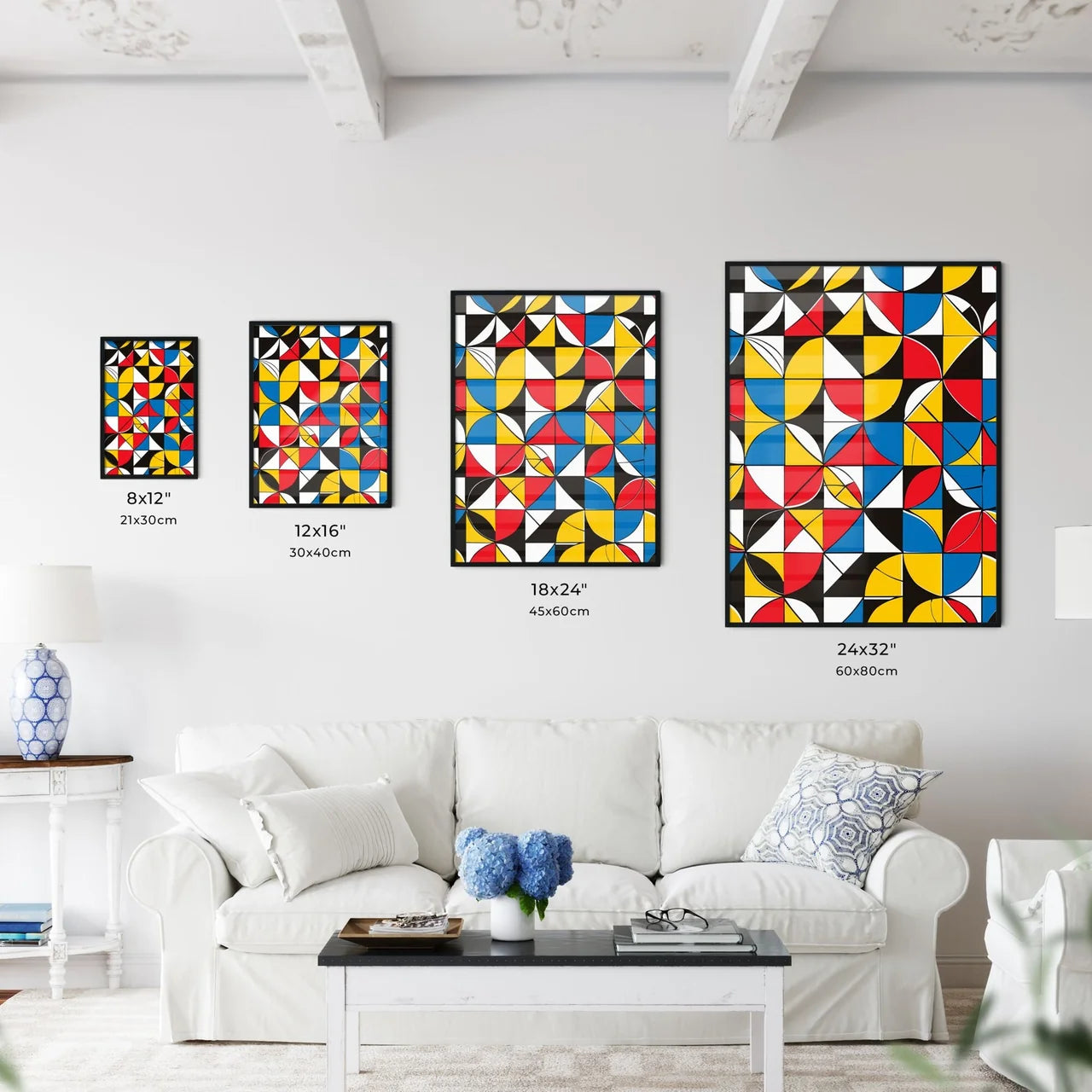 Colorful Geometric Art - Kitchen Hangings