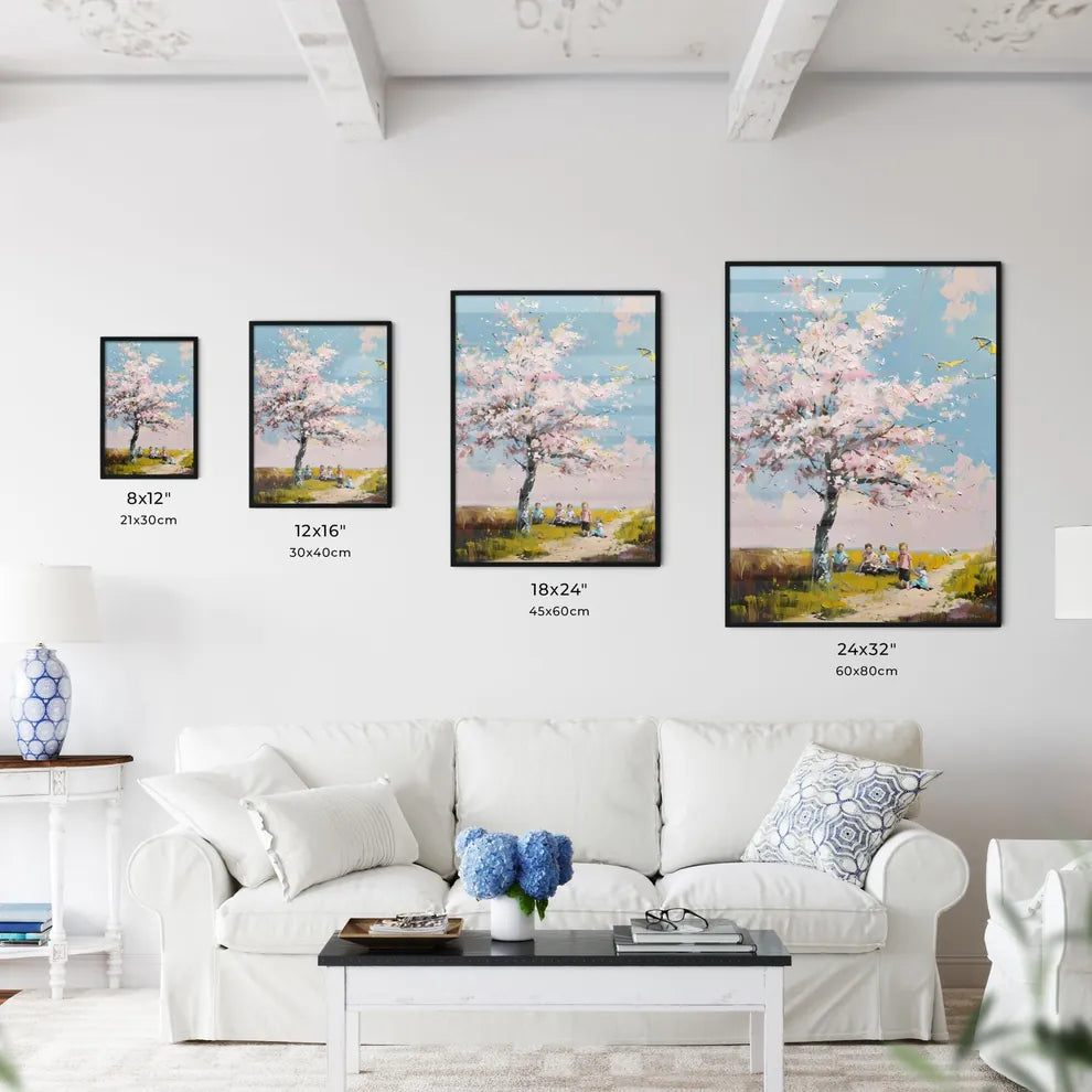 Impressionistic Spring Picnic Under Cherry T - Kitchen Hangings