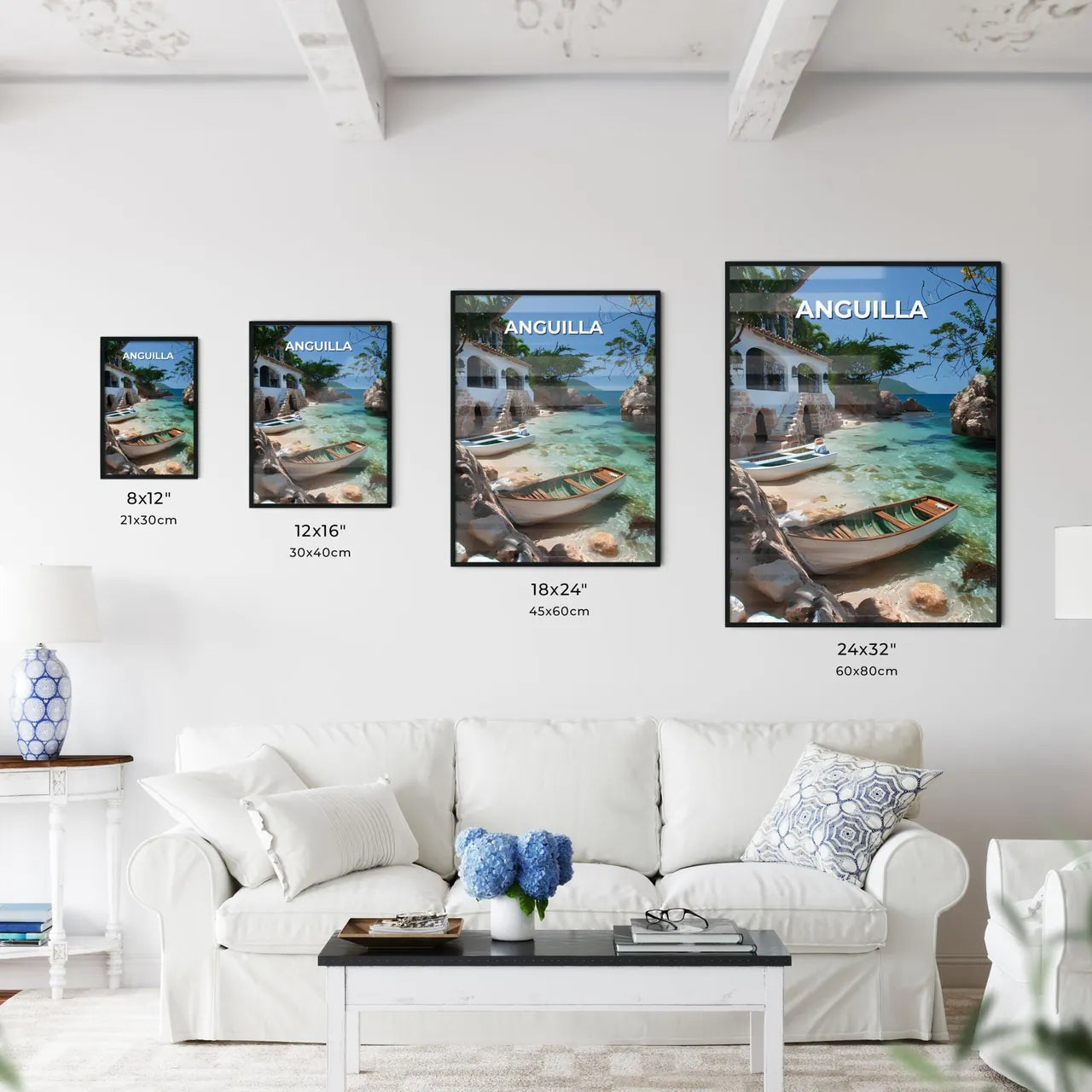 Vibrant Beach Scene Painting - Kitchen Hangings