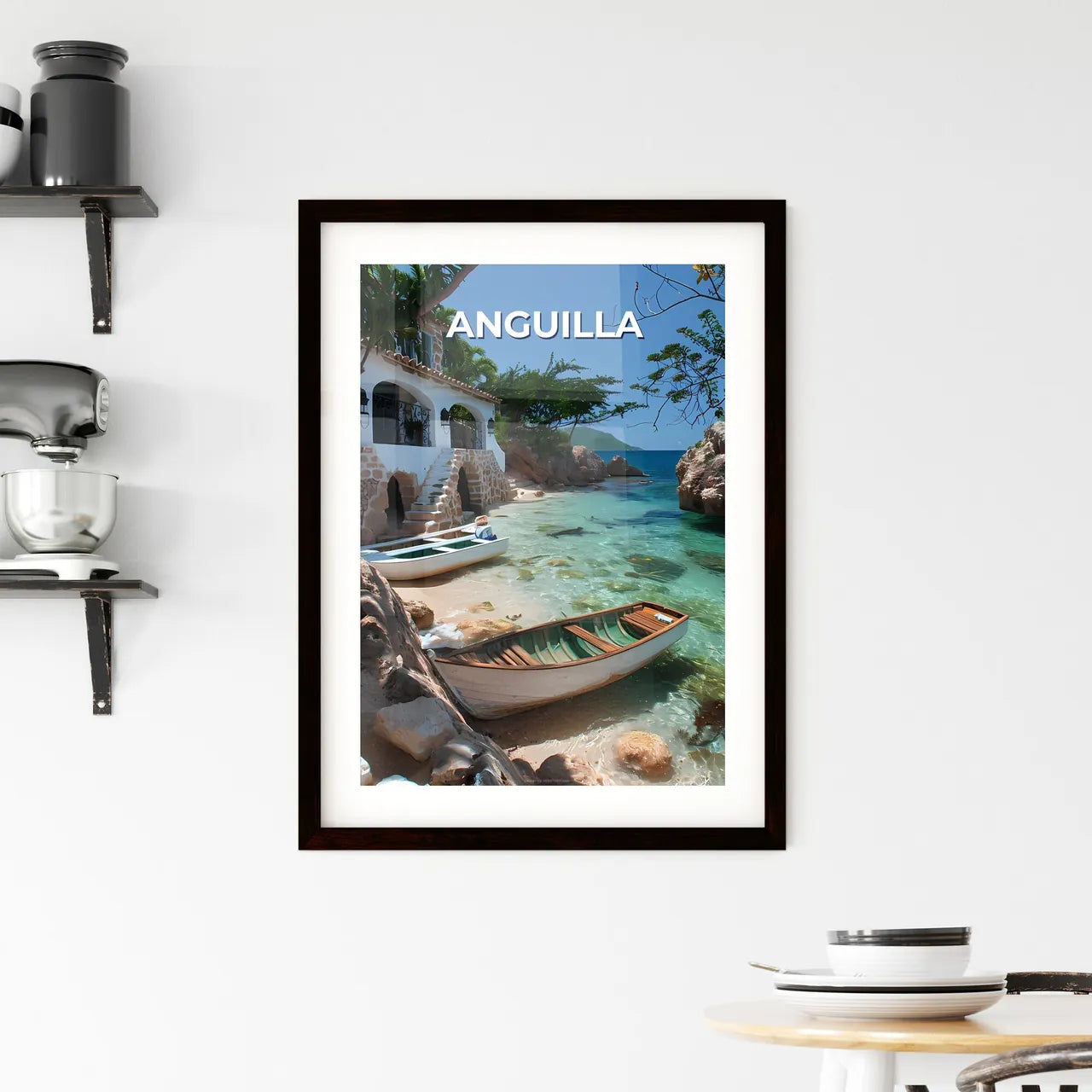 Vibrant Beach Scene Painting Framed Print