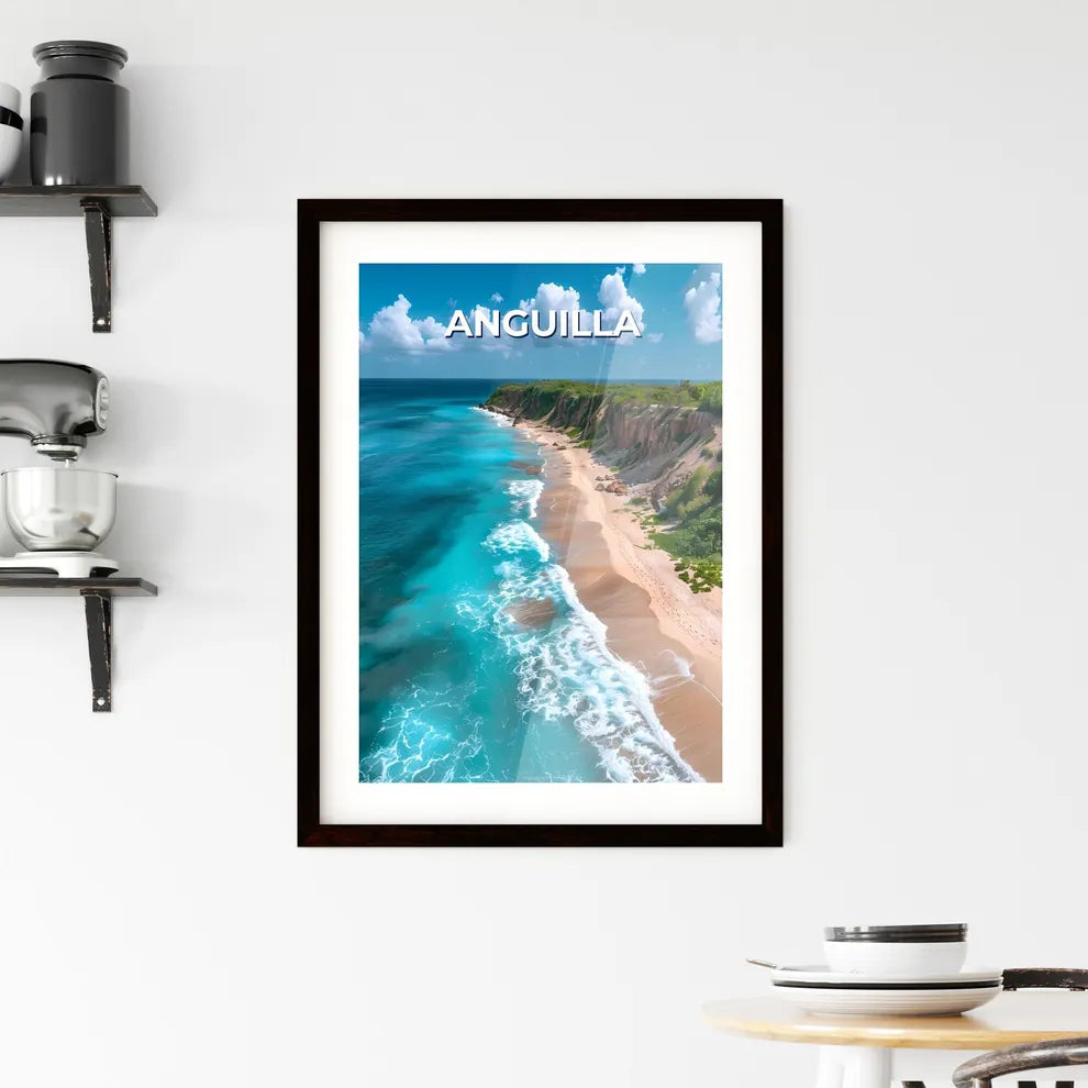 Vibrant Art Depicting Anguilla's Azure Seasc Framed Print