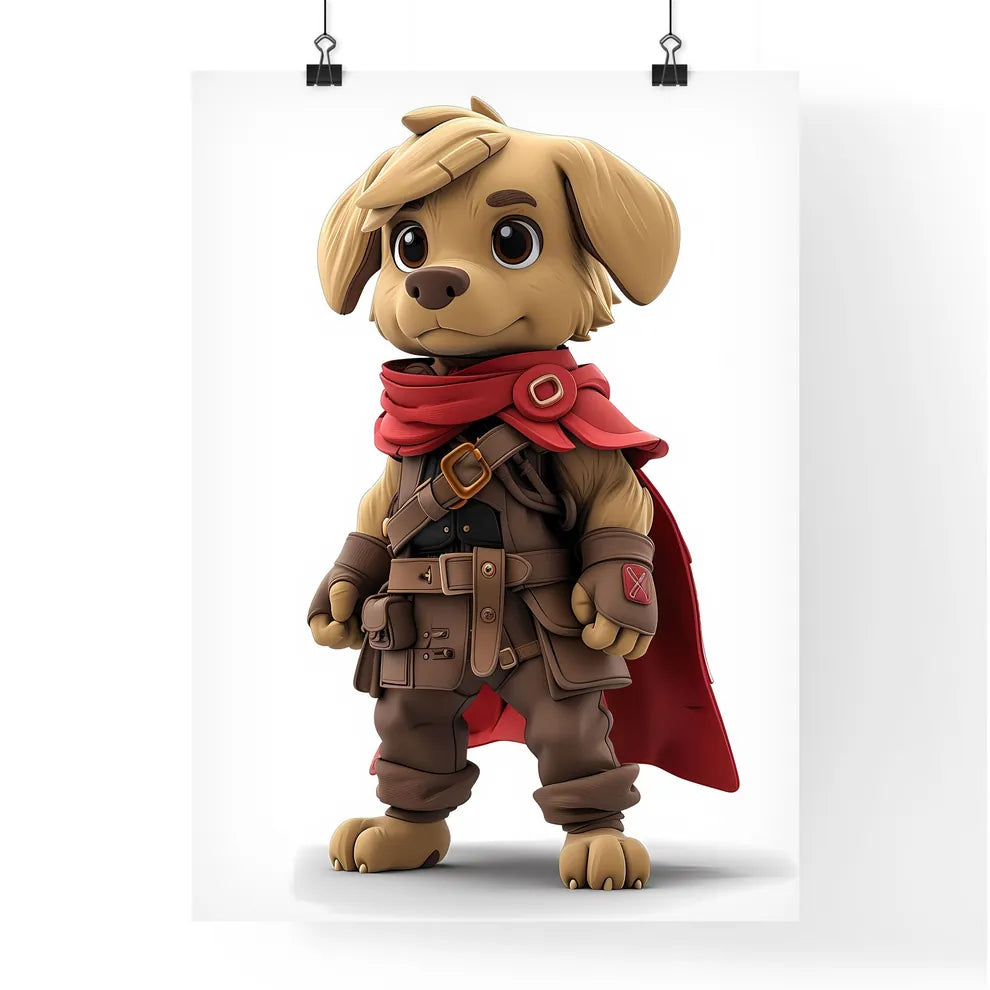 Anthropomorphic Labrador Retriever Warrior Poster