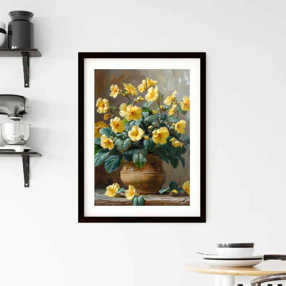 Vibrant Antique Oil Painting Framed Print