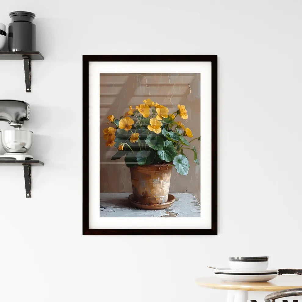 Vibrant Antique Oil Painting Framed Print