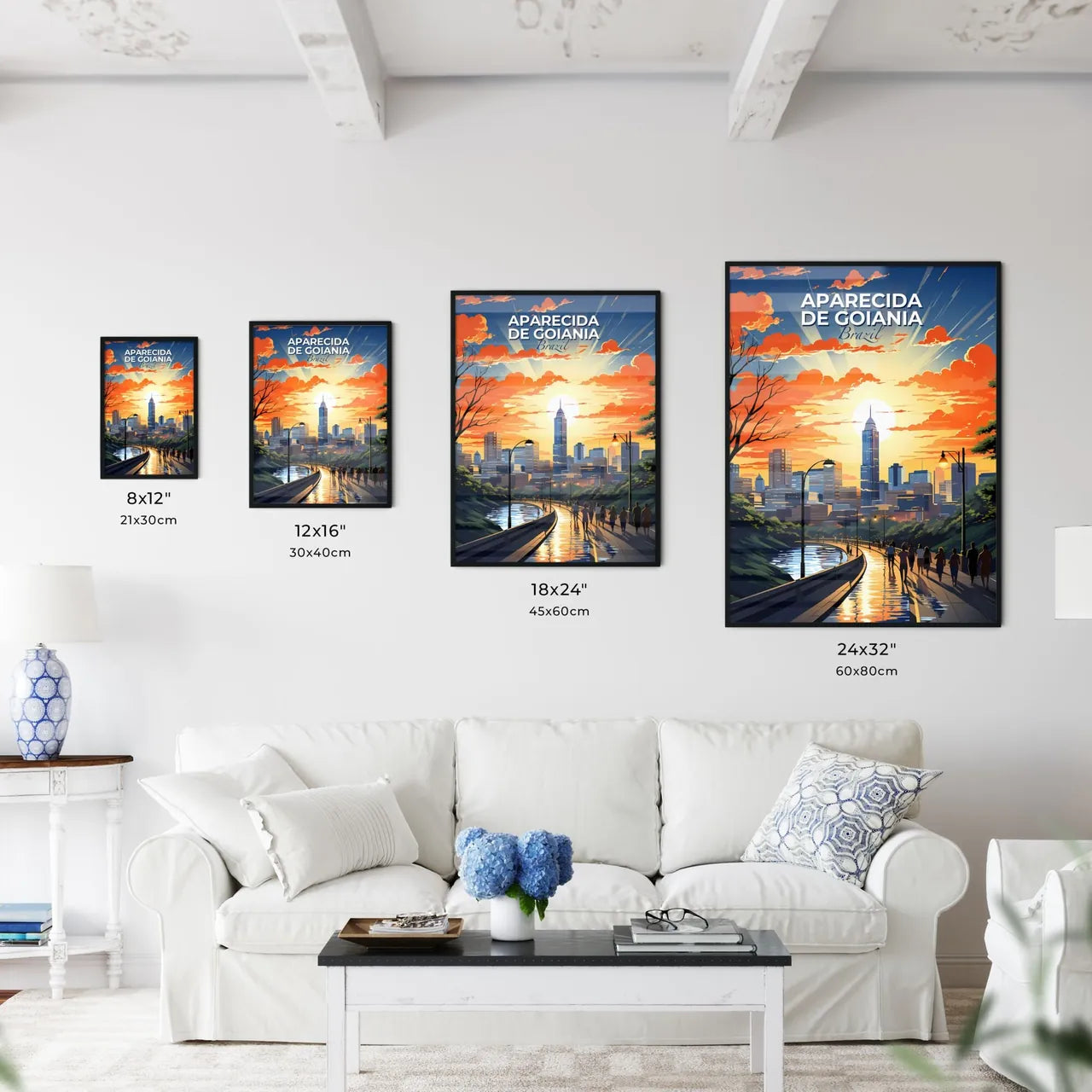 Aparecida de Goiania Brazil City Skyline Art Painting City People Default Title