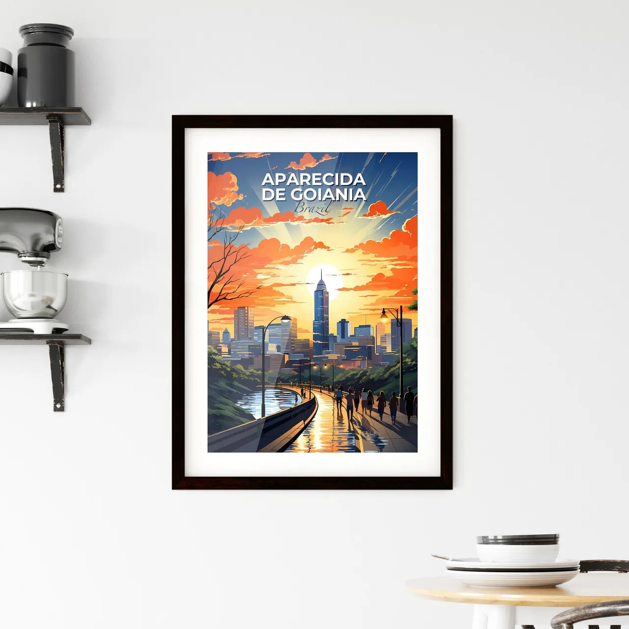 Aparecida de Goiania Brazil City Skyline Art Painting City People Default Title