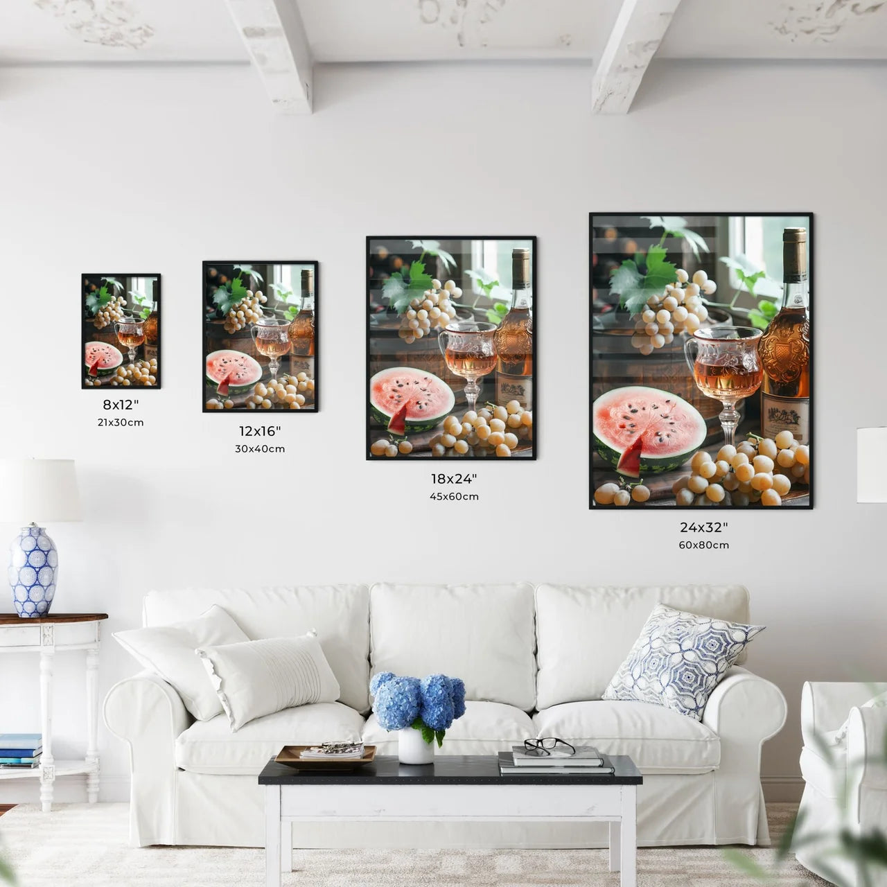 Vibrant Oil Painting Depicting an Appetizing - Kitchen Hangings