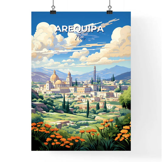 Vibrant Cityscape of Arequipa, Peru with Andean Peaks, Celebrating the Art of Architecture and Nature's Grandeur Default Title