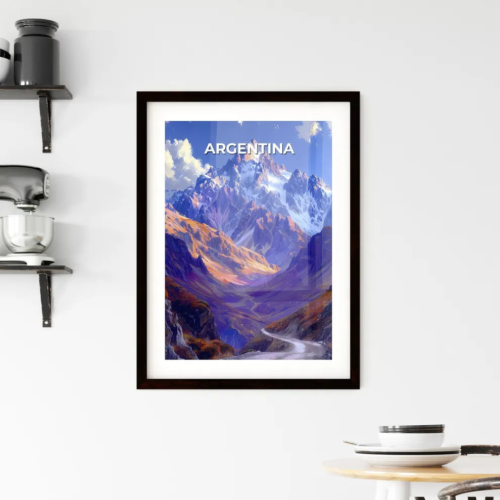 Vibrant Mountain Art Framed Print