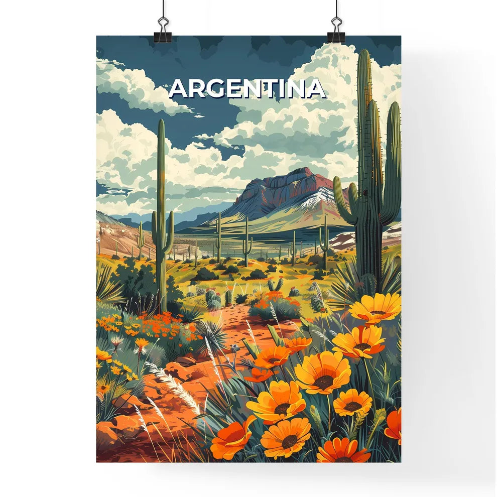 Desert landscape artwork Poster