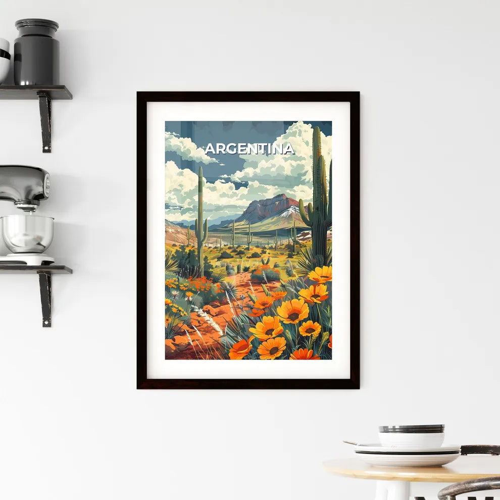 Desert landscape artwork Framed Print