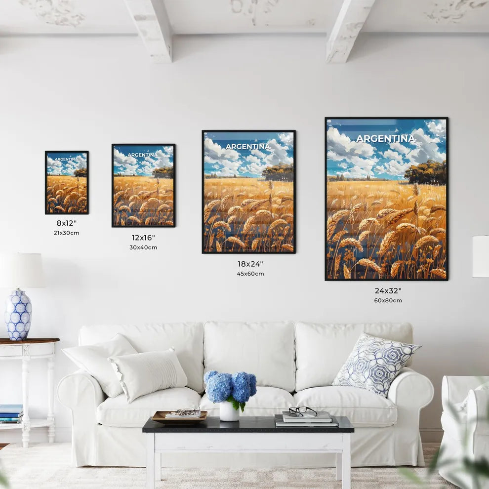 Artistic Wheat Field Painting from Argentina - Kitchen Hangings