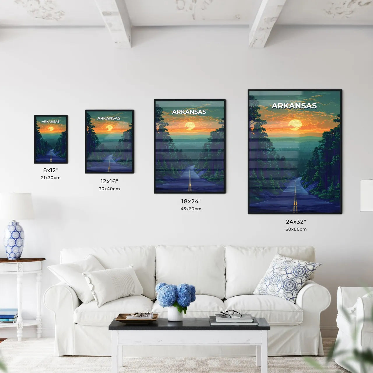 Forest Road Painting Artwork Arkansas US - Kitchen Hangings