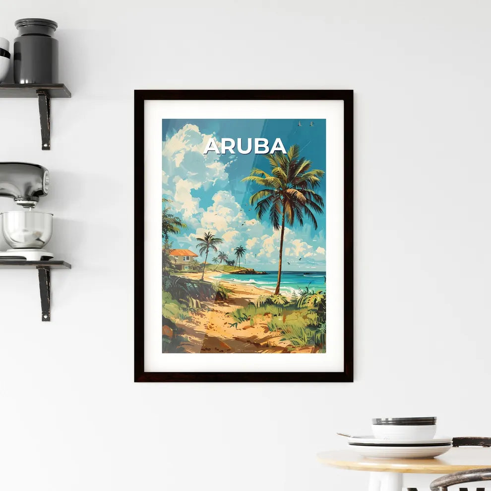 Abstract Caribbean Seaside Art Framed Print