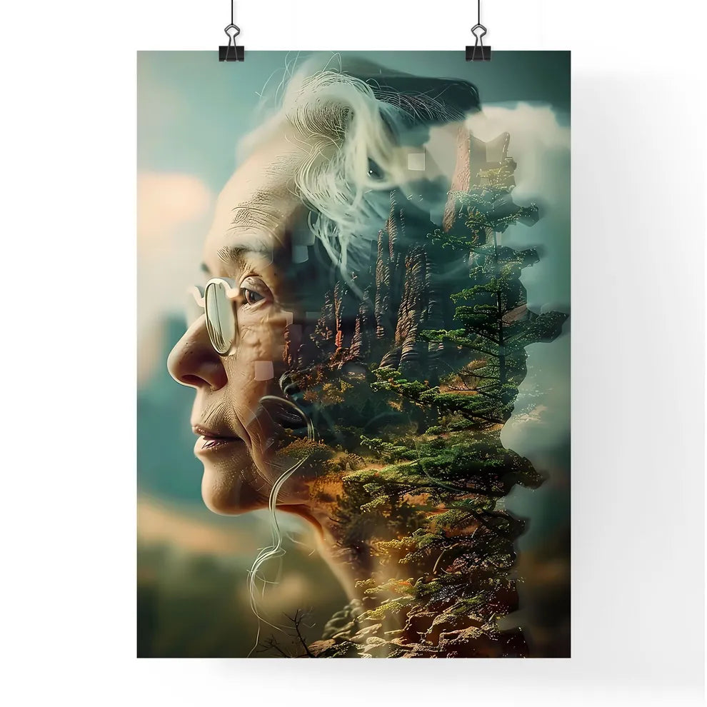 Vibrant Asian Grandma Poster