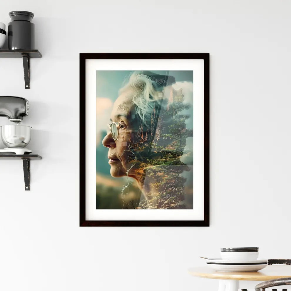 Vibrant Asian Grandma Framed Print