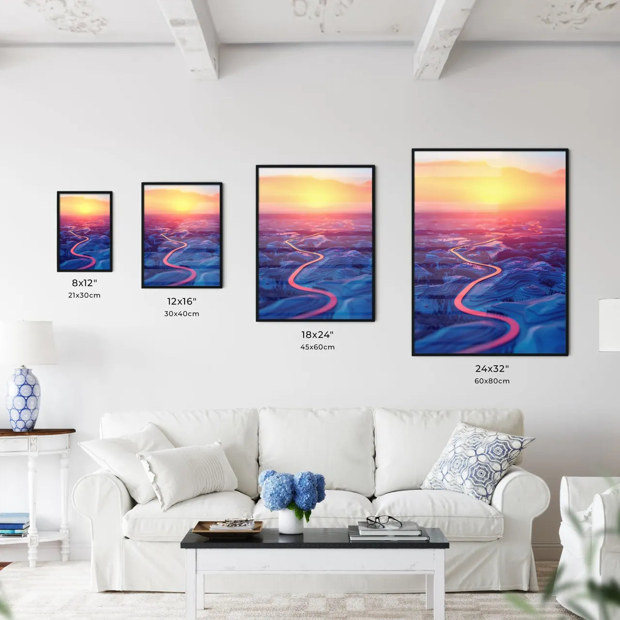 Artful River Valley Painting - Kitchen Hangings