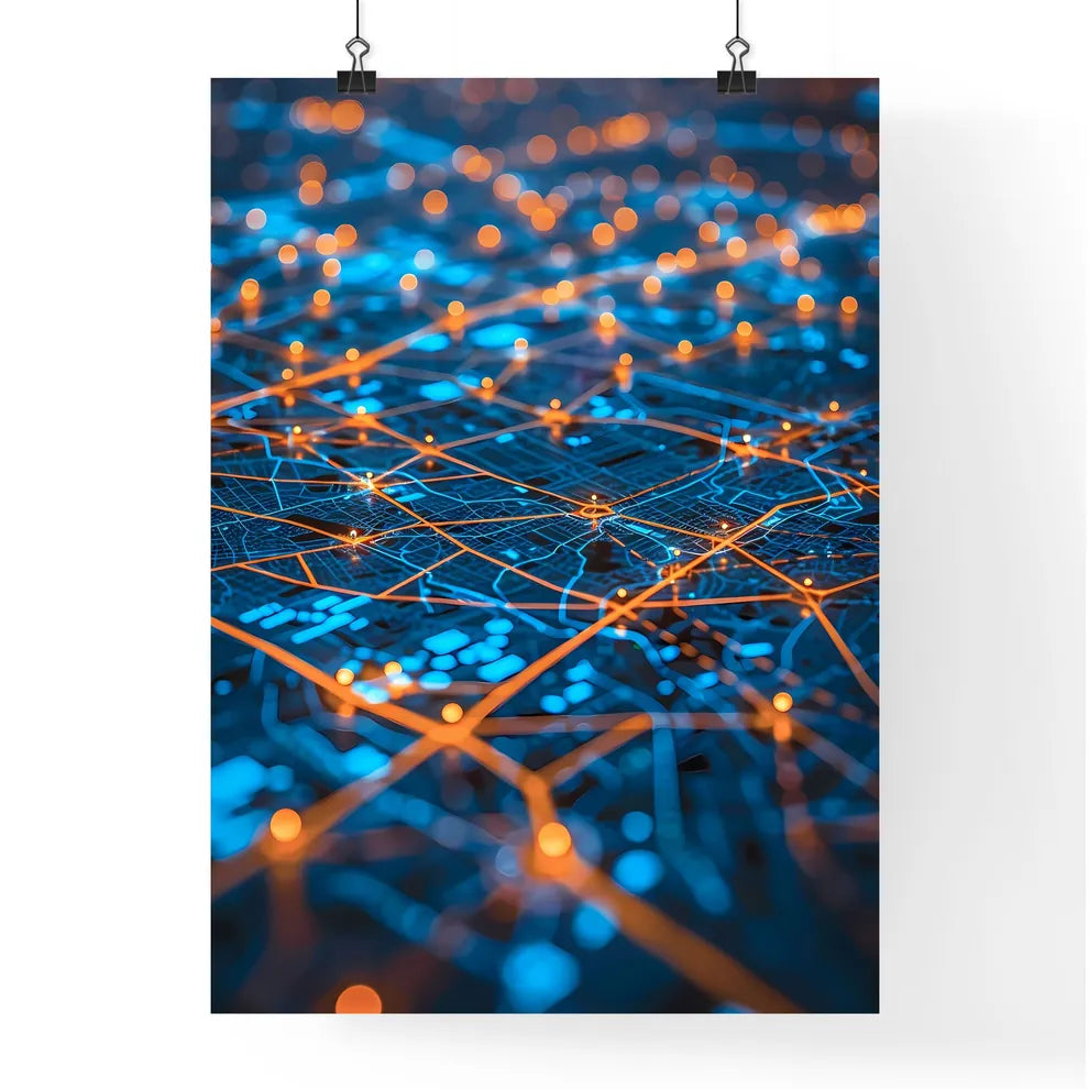 Abstract and Colorful Art Depiction of World Poster