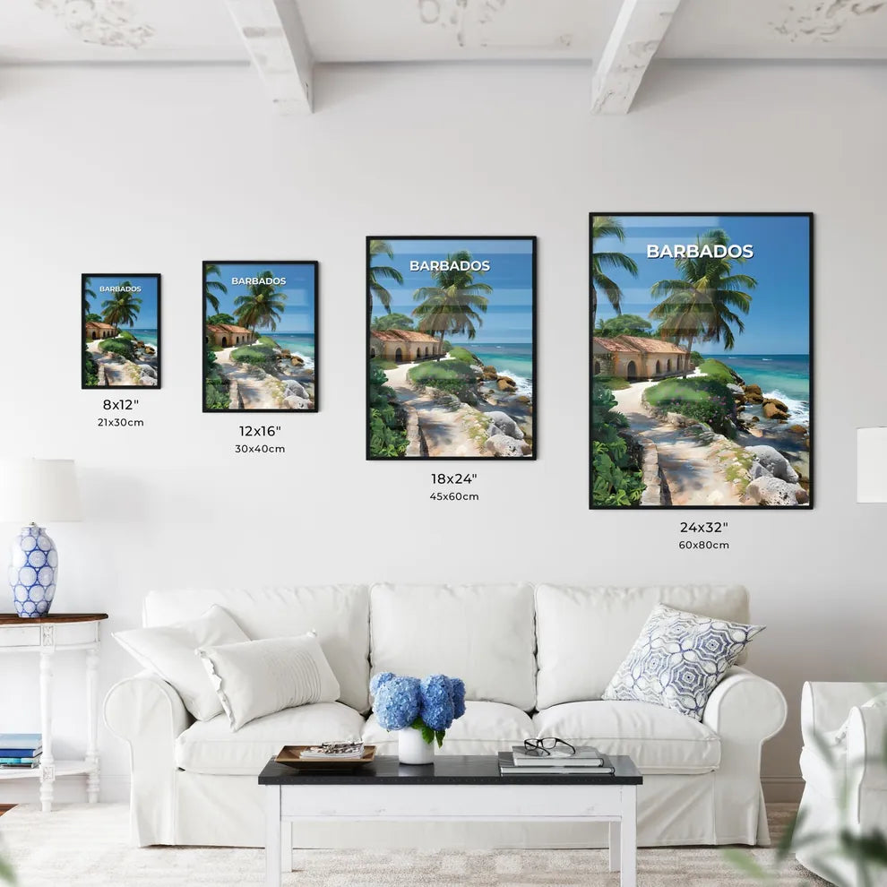 Barbados Art House Beach Painting Caribbean  - Kitchen Hangings