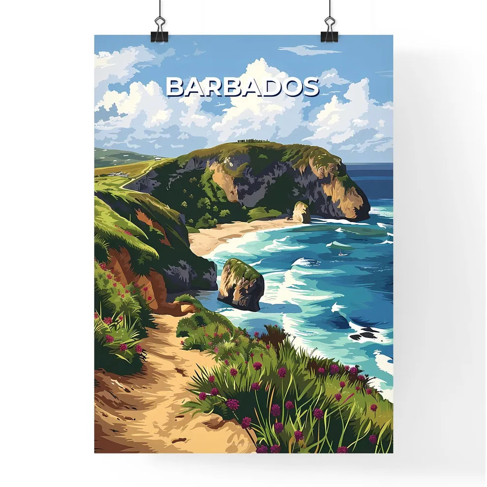 Vibrant Painting of Barbados North America B Poster