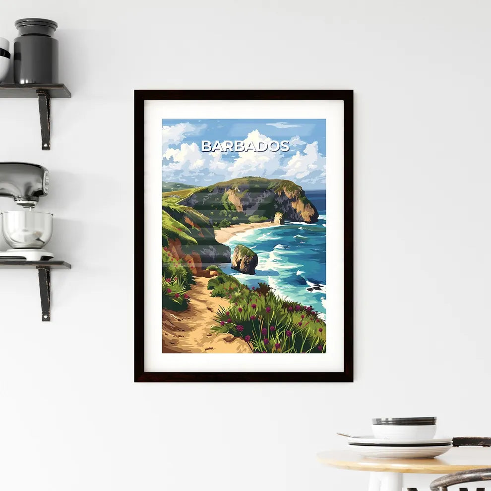 Vibrant Painting of Barbados North America B Framed Print